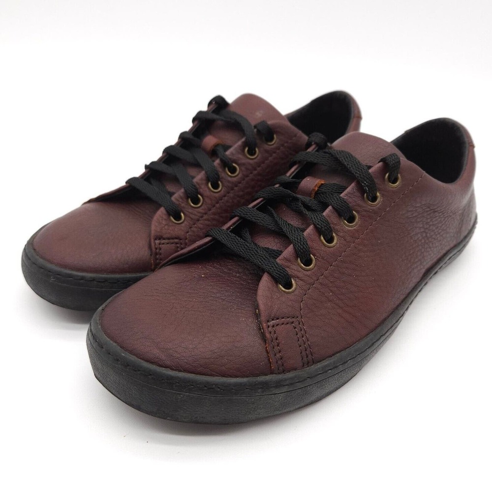 Birchbury (Mens Size 9) Bramford Minimalist Barefoot Brown Leather Sneaker Shoes